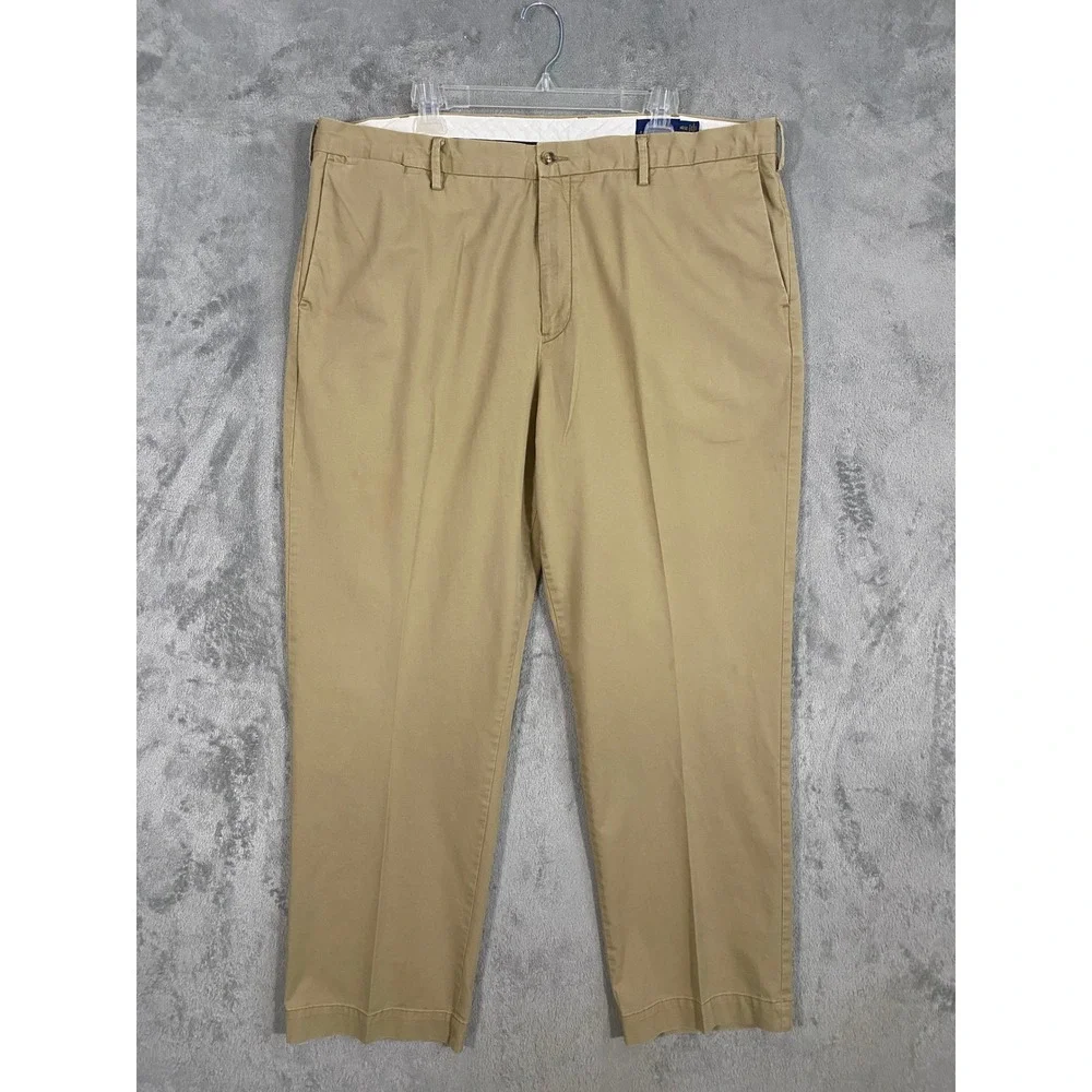 Polo Ralph Lauren Pants Sz 40/32 Tan Stretch Classic Fit Chino Business Casual